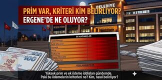 Ergene’de Bordro Değil, Tercih Konuşuluyor Ergene Belediyesi önünde bir bordro ve kalem görseli, yerel yönetim şeffaflık vurgusu.