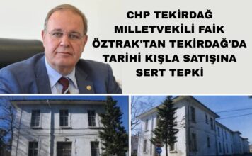Faik Öztrak’tan Tekirdağ’da Tarihi Kışla Satışına Sert Tepki Faik Öztrak Tekirdağ Tarihi Kışla Özelleştirme Facebook Paylaşımı