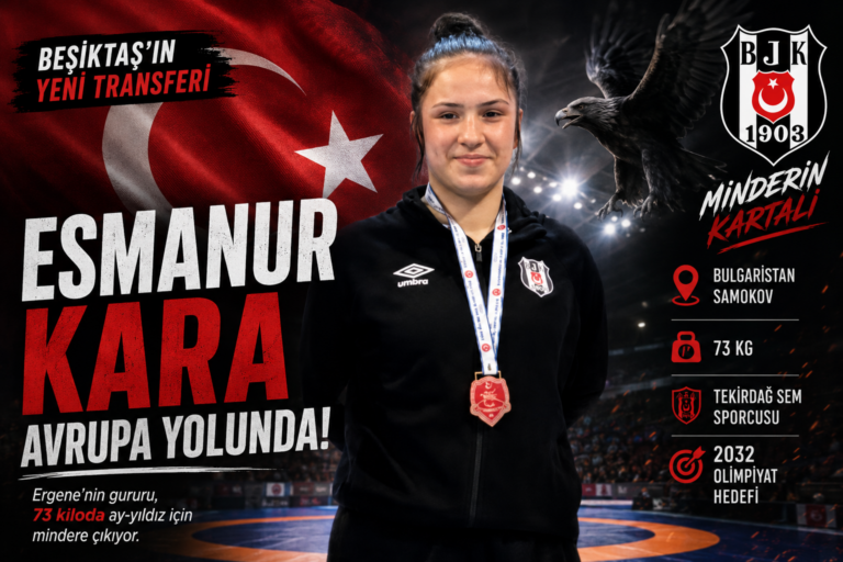 Milli güreşçi Esmanur Kara Beşiktaş formasıyla