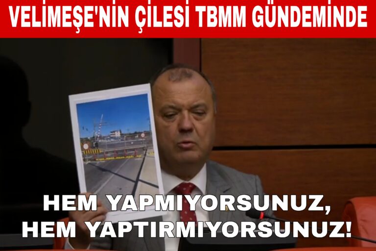 TBMM kürsüsünde konuşan CHP Tekirdağ Milletvekili İlhami Özcan Aygun Velimeşe hemzemin geçit açıklaması